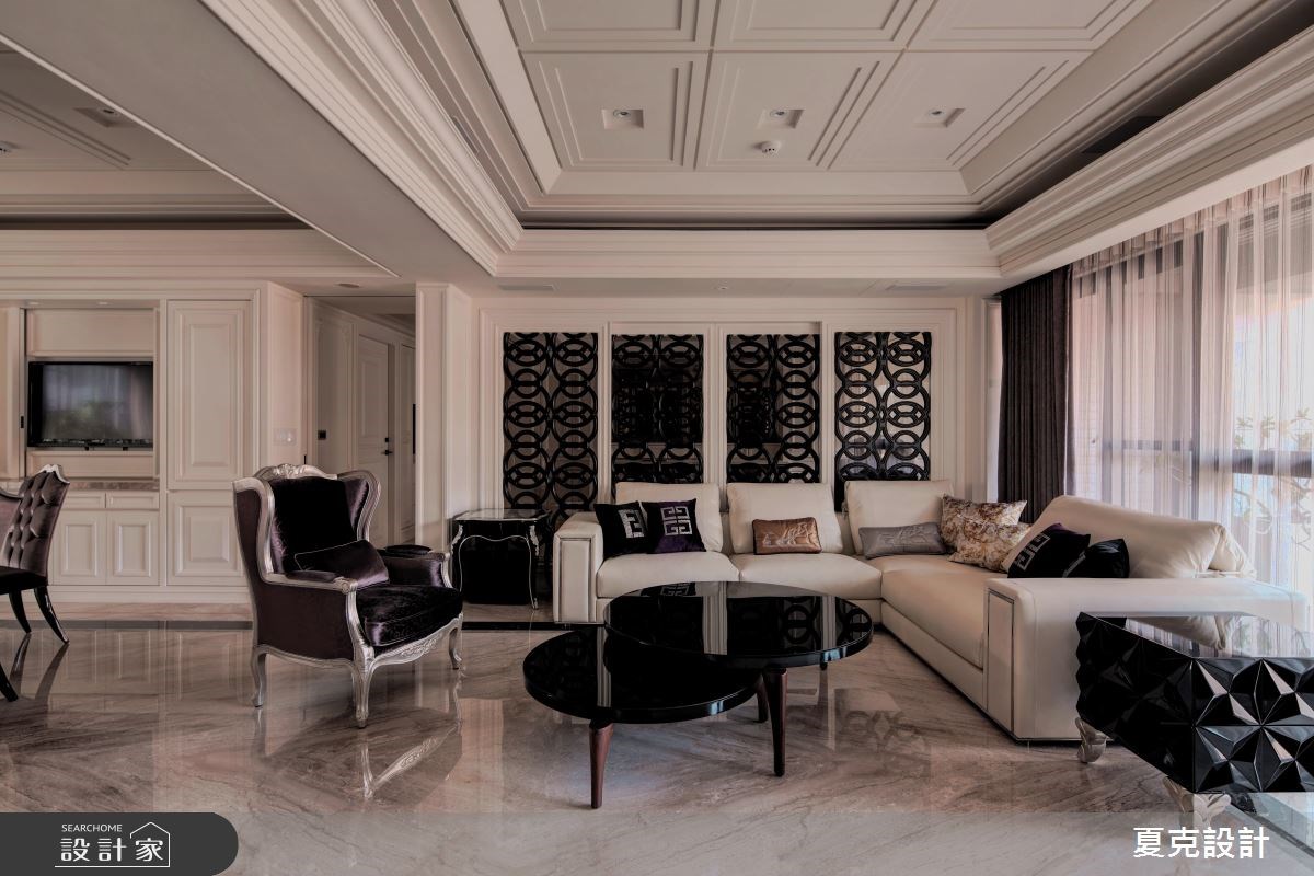 70坪新成屋(5年以下)＿新古典客廳案例圖片＿夏克設計＿夏克_05之7