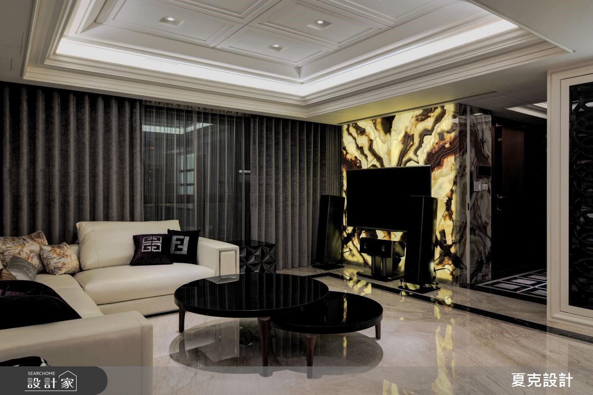 70坪新成屋(5年以下)＿新古典客廳案例圖片＿夏克設計＿夏克_05之11