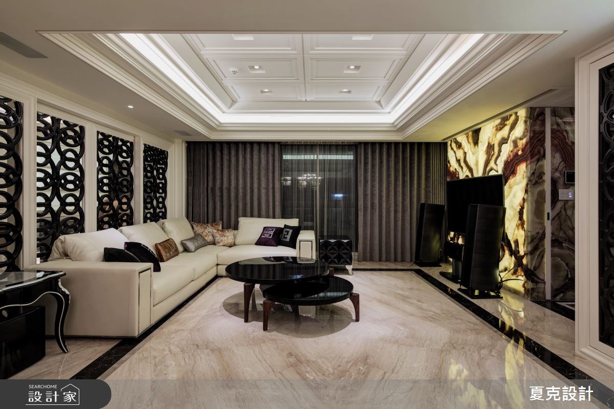 70坪新成屋(5年以下)＿新古典客廳案例圖片＿夏克設計＿夏克_05之12