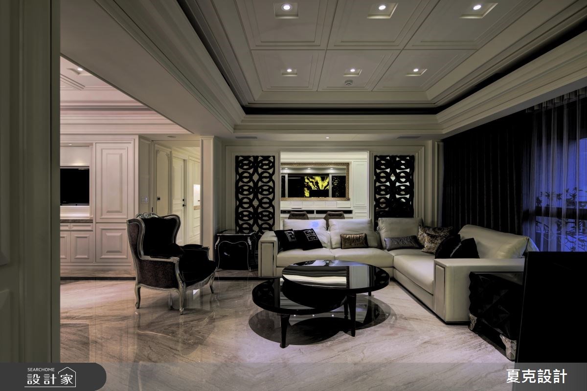 70坪新成屋(5年以下)＿新古典客廳案例圖片＿夏克設計＿夏克_05之14