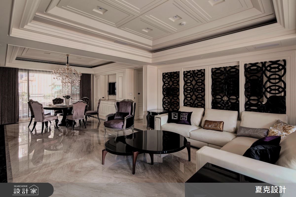 70坪新成屋(5年以下)＿新古典客廳案例圖片＿夏克設計＿夏克_05之15