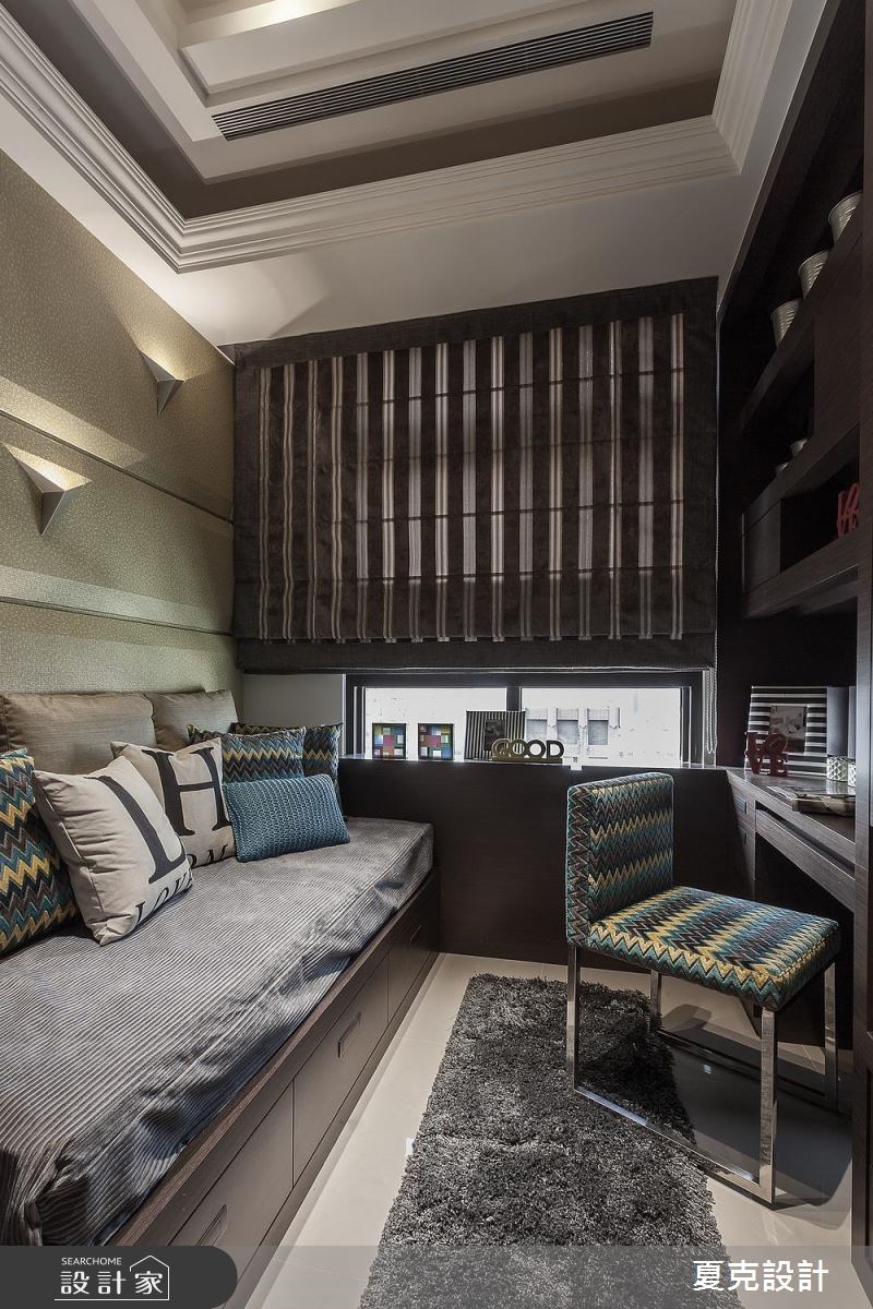 90坪新成屋(5年以下)＿現代風書房臥榻案例圖片＿夏克設計＿夏克_07之18