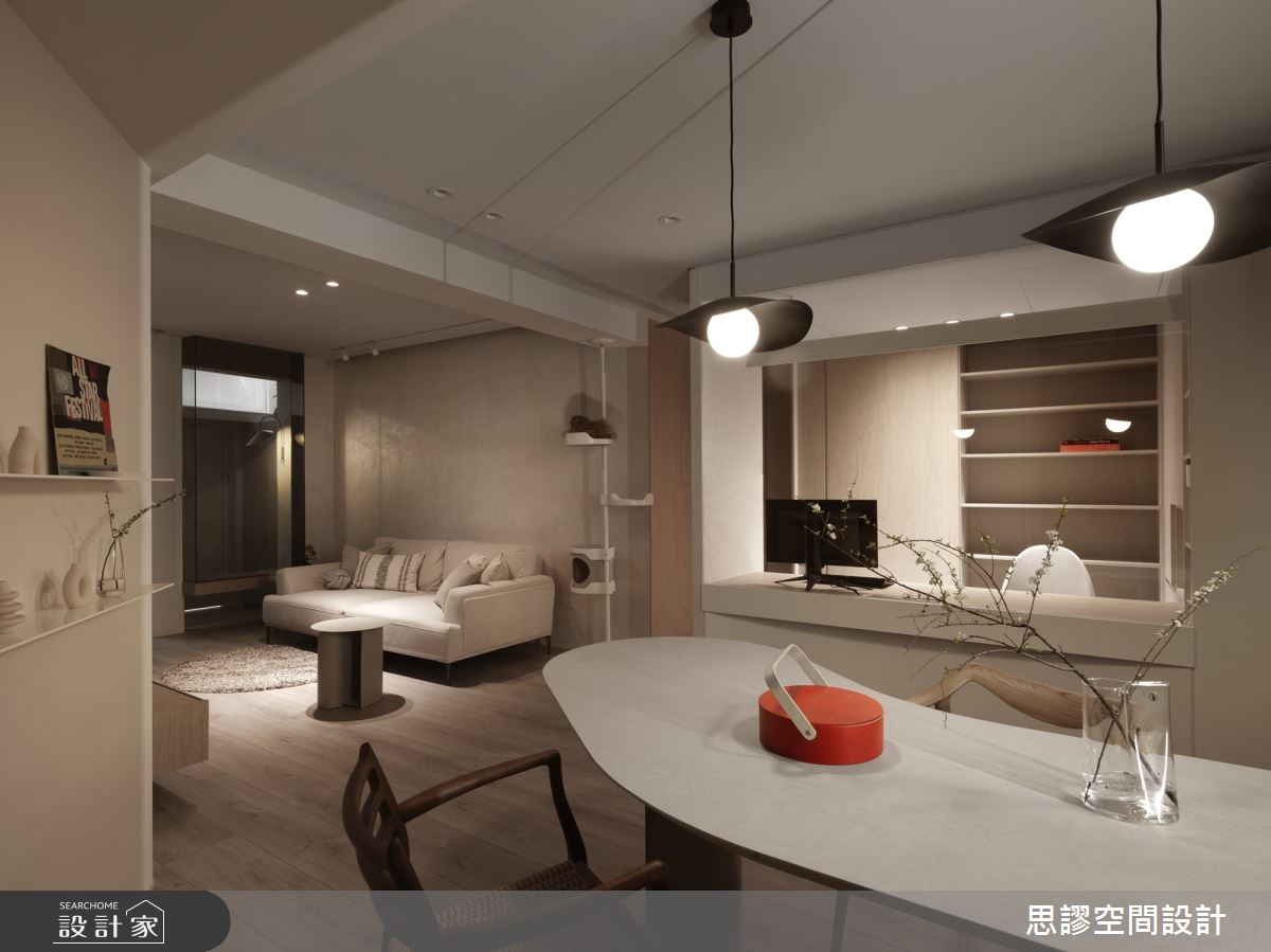 25坪老屋(31~40年)＿混搭風客廳餐廳書房工作區案例圖片＿思謬空間設計有限公司＿思謬_31之18
