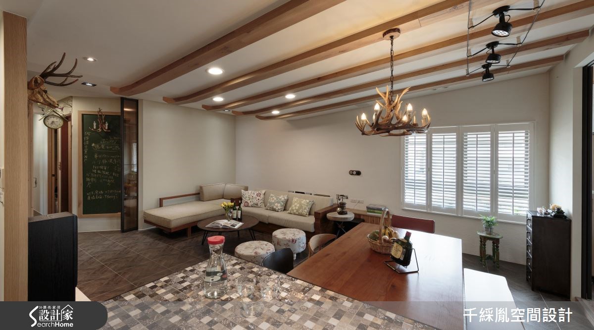 45坪老屋(16~30年)＿鄉村風客廳案例圖片＿千綵胤空間設計ＸDec1/2 DECO 全屋設計團隊＿千綵胤_04之7