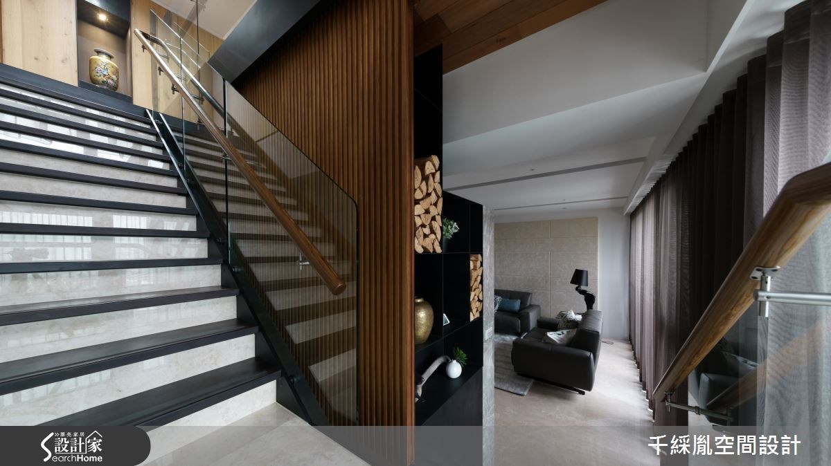 80坪新成屋(5年以下)＿混搭風樓梯案例圖片＿千綵胤空間設計ＸDec1/2 DECO 全屋設計團隊＿千綵胤_08之17
