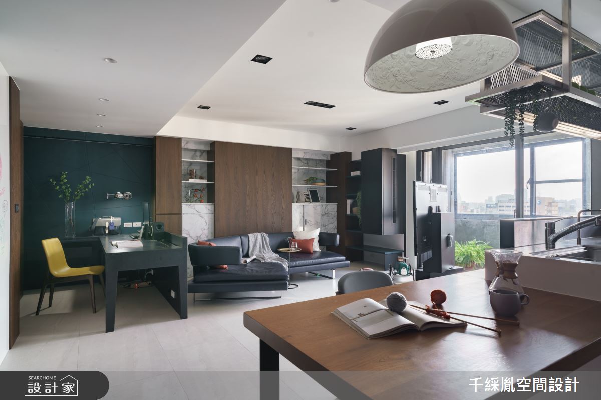 34坪老屋(31~40年)＿簡約風客廳餐廳書房案例圖片＿千綵胤空間設計ＸDec1/2 DECO 全屋設計團隊＿千綵胤_20之5