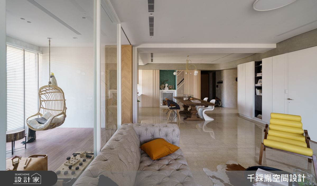 70坪新成屋(5年以下)＿混搭風客廳案例圖片＿千綵胤空間設計ＸDec1/2 DECO 全屋設計團隊＿千綵胤_24之25