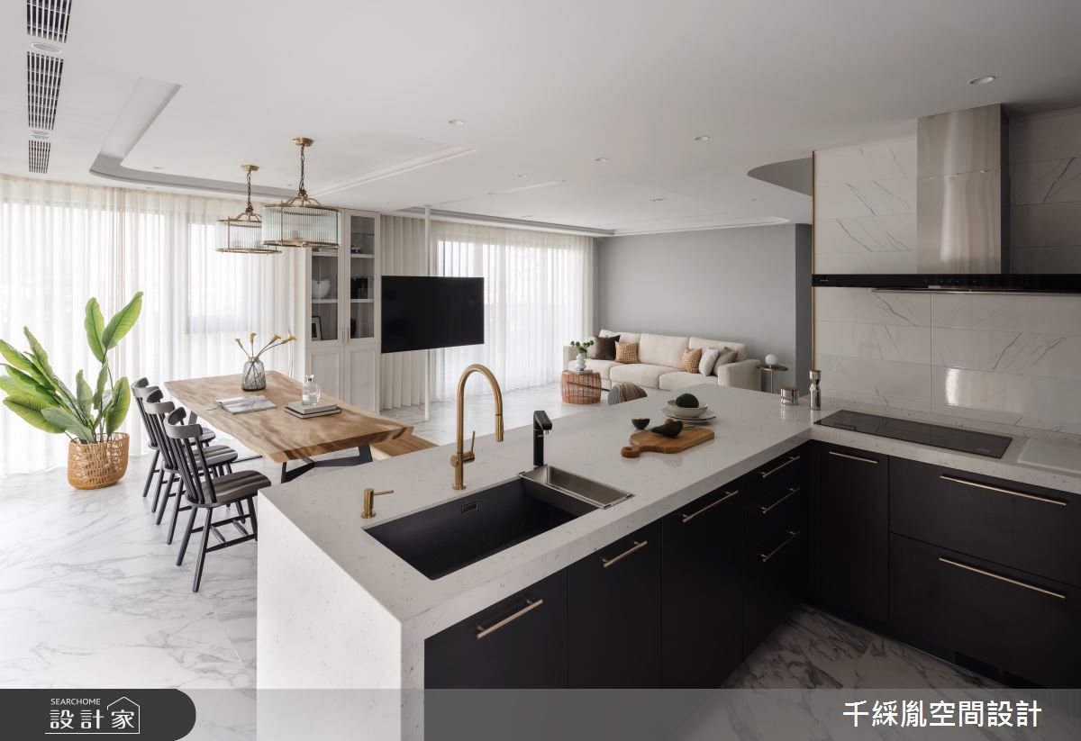 42坪毛胚屋＿美式風客廳餐廳廚房案例圖片＿千綵胤空間設計ＸDec1/2 DECO 全屋設計團隊＿千綵胤_36之7