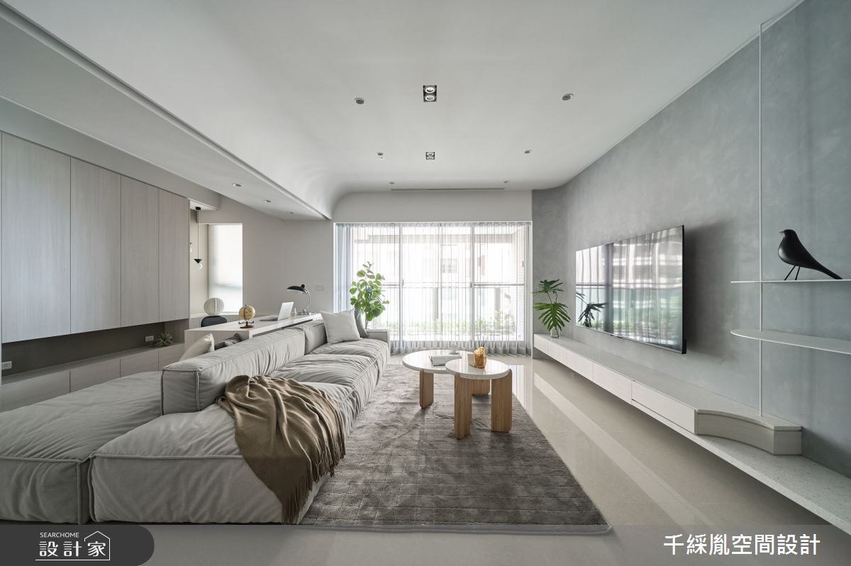 35坪新成屋(5年以下)＿現代風客廳書房工作區案例圖片＿千綵胤空間設計ＸDec1/2 DECO 全屋設計團隊＿千綵胤_40之1