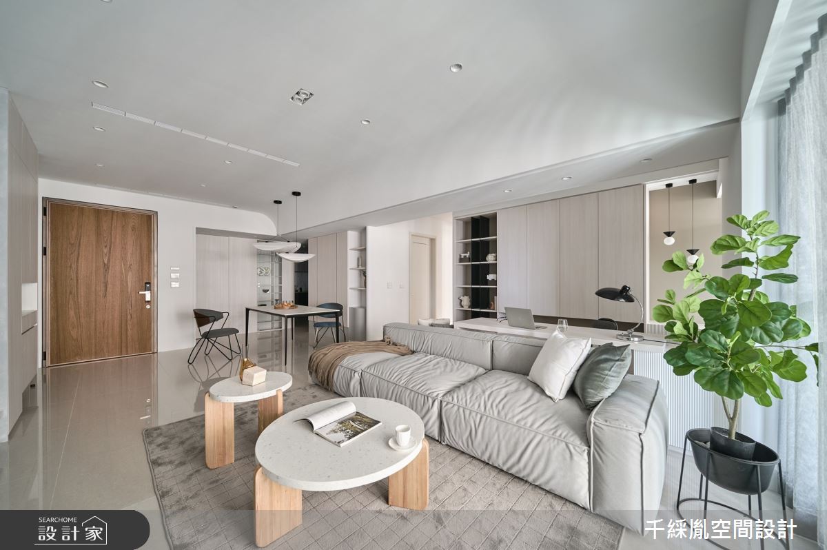 35坪新成屋(5年以下)＿現代風玄關客廳餐廳書房工作區案例圖片＿千綵胤空間設計ＸDec1/2 DECO 全屋設計團隊＿千綵胤_40之7