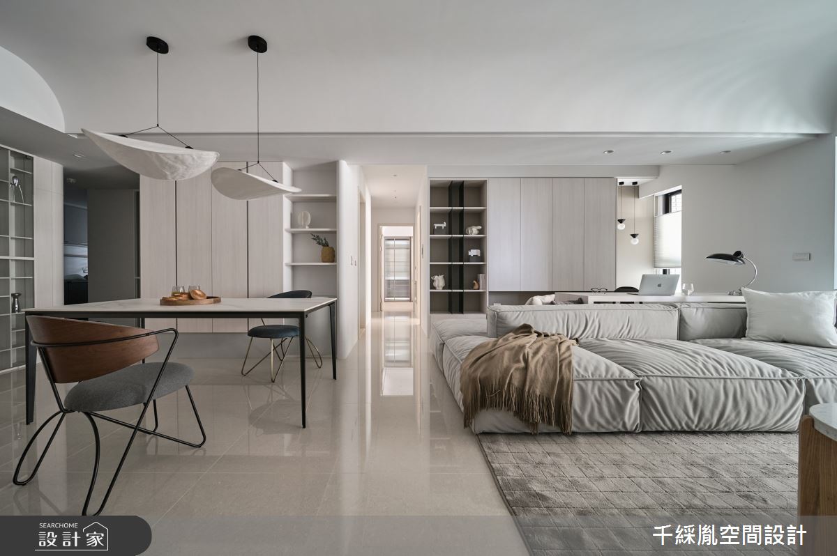 35坪新成屋(5年以下)＿現代風客廳餐廳書房走廊案例圖片＿千綵胤空間設計ＸDec1/2 DECO 全屋設計團隊＿千綵胤_40之8