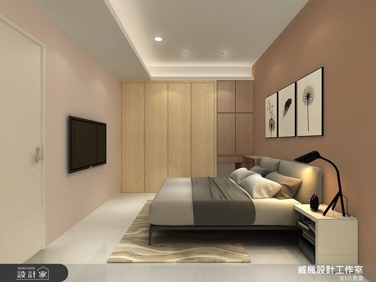 16坪新成屋(5年以下)＿混搭風臥室案例圖片＿威楓設計＿威楓_23之4