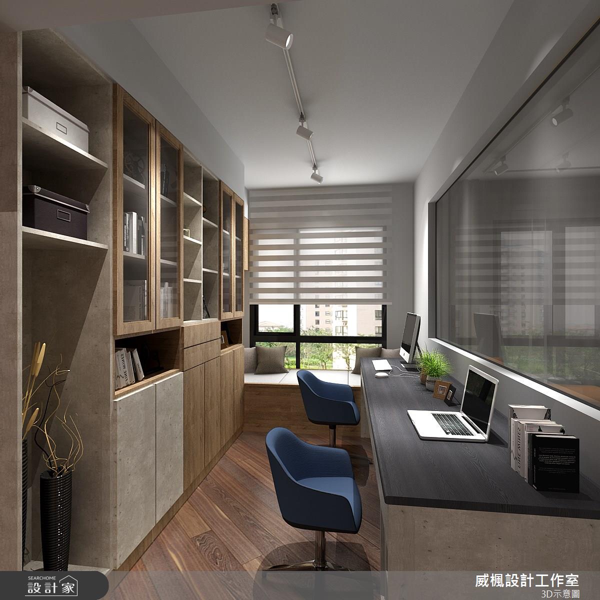 30坪中古屋(5~15年)＿現代風書房案例圖片＿威楓設計＿威楓_25之4