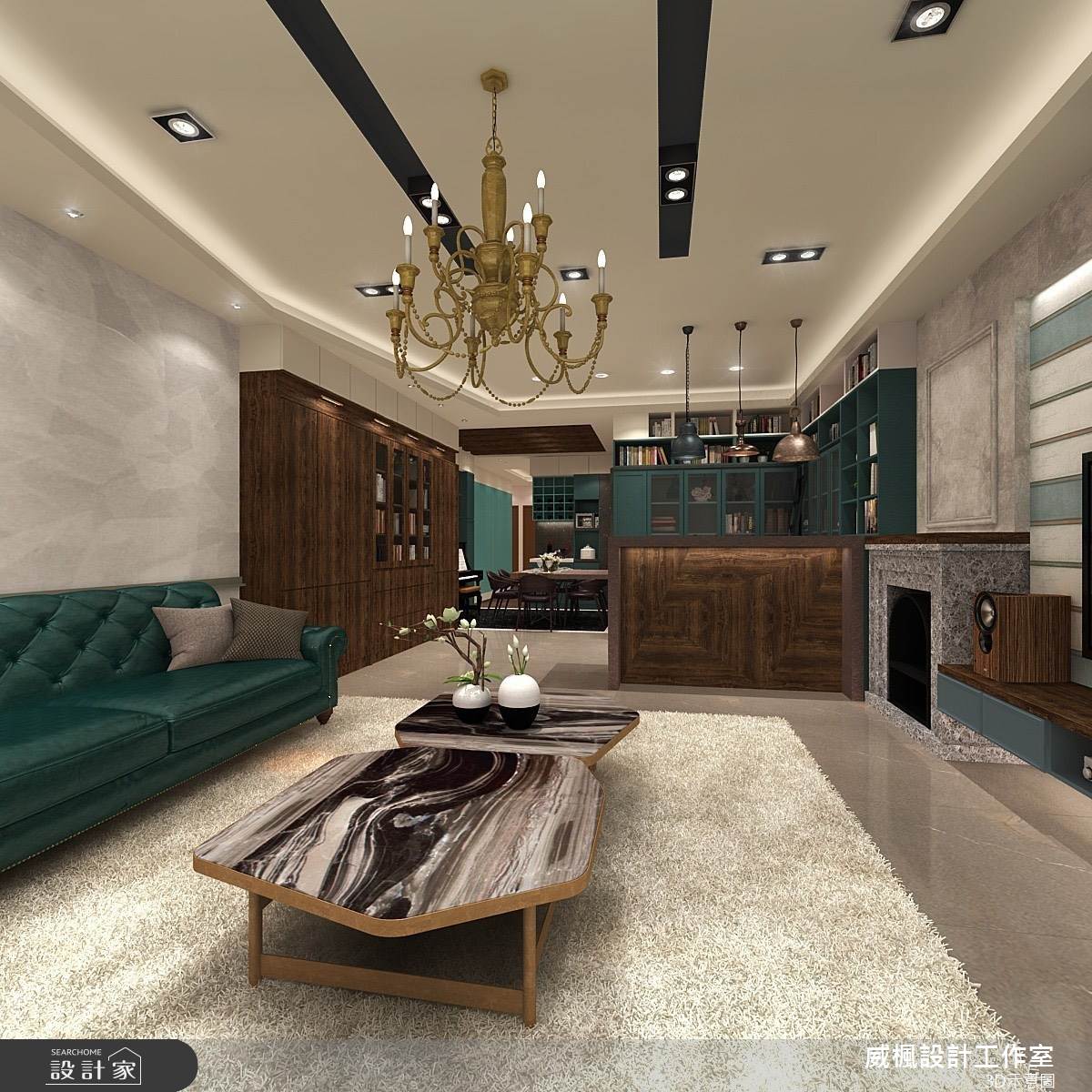 40坪預售屋＿英式復古客廳案例圖片＿威楓設計＿威楓_30之24