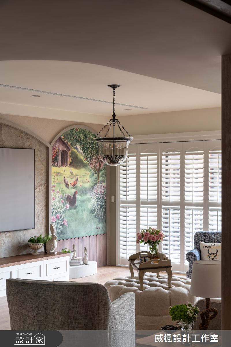 60坪新成屋(5年以下)＿鄉村風客廳案例圖片＿威楓設計＿威楓_32 法式鄉村之10