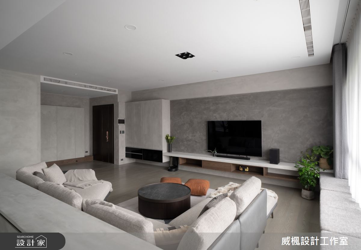 100坪中古屋(5~15年)＿北歐風玄關客廳案例圖片＿威楓設計＿威楓_34 手感灰.自然淨之2