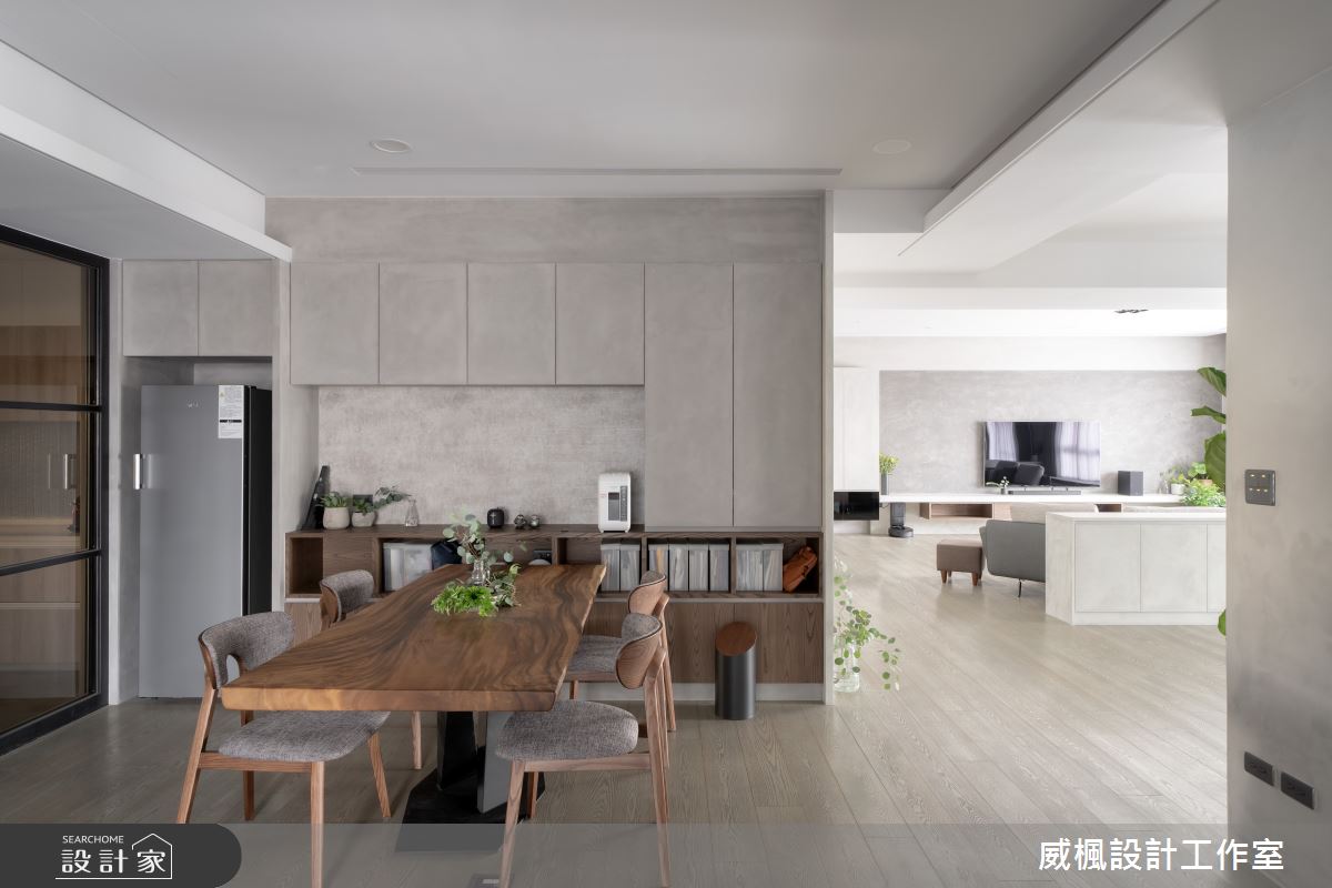 100坪中古屋(5~15年)＿北歐風客廳餐廳案例圖片＿威楓設計＿威楓_34 手感灰.自然淨之12