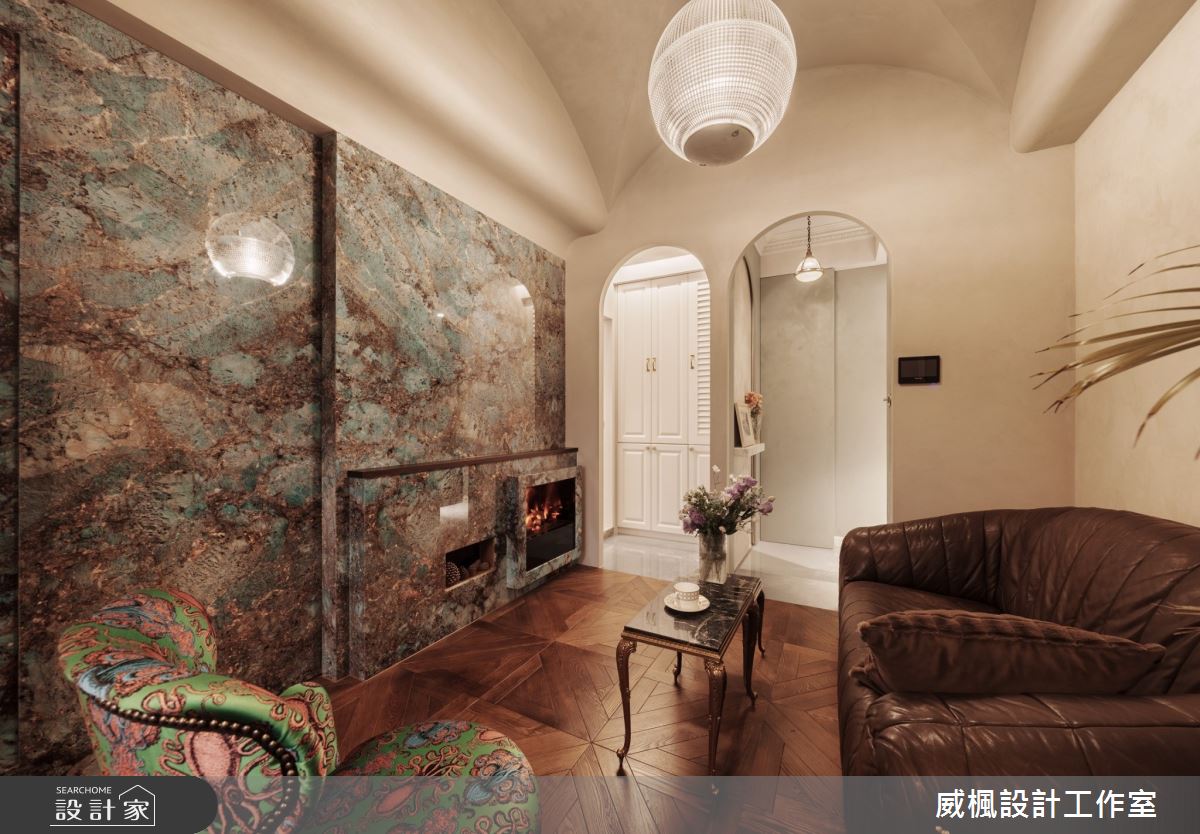13坪新成屋(5年以下)＿法式復古風客廳案例圖片＿威楓設計＿威楓_35 復古.懷舊之5