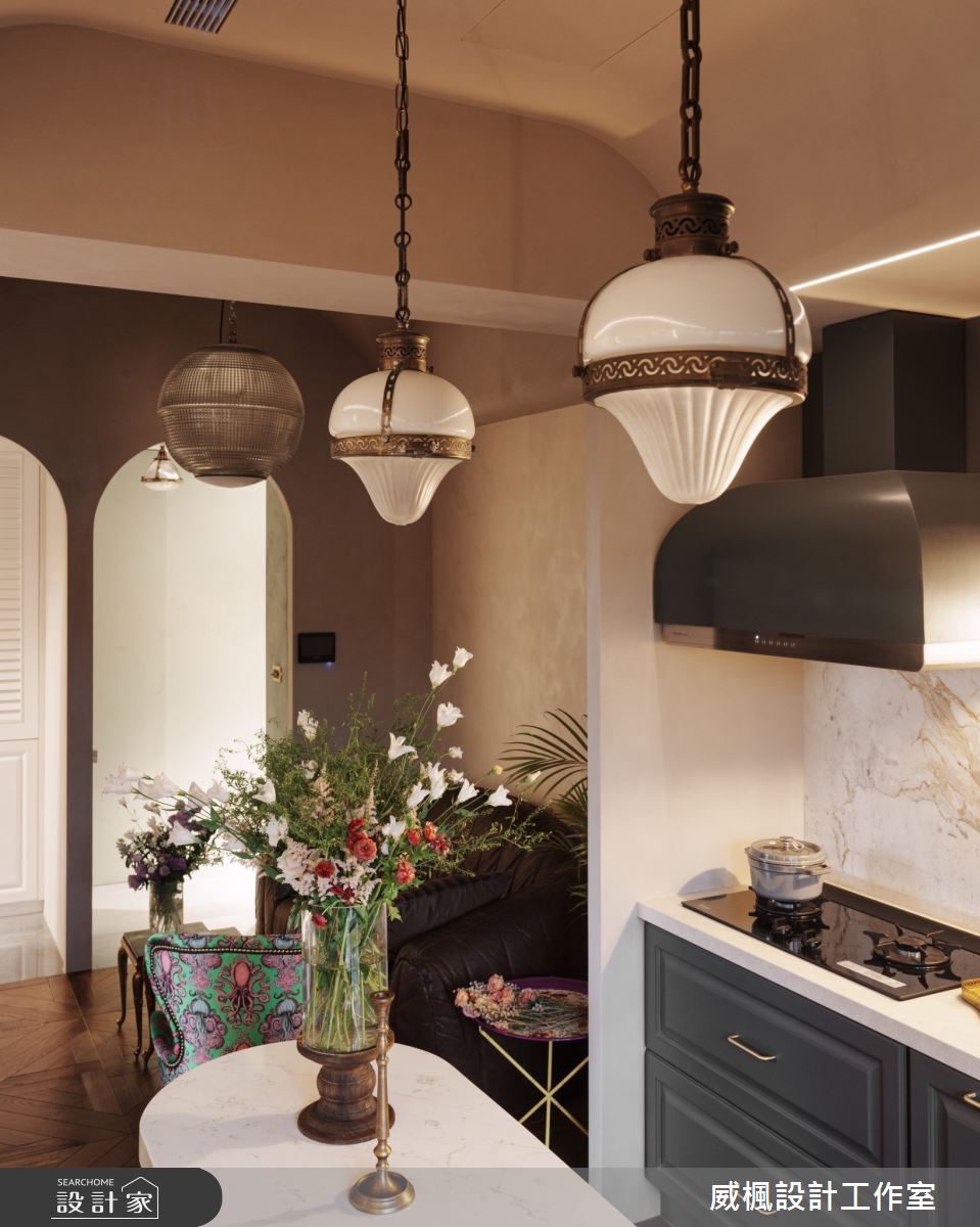 13坪新成屋(5年以下)＿法式復古風客廳餐廳廚房案例圖片＿威楓設計＿威楓_35 復古.懷舊之14