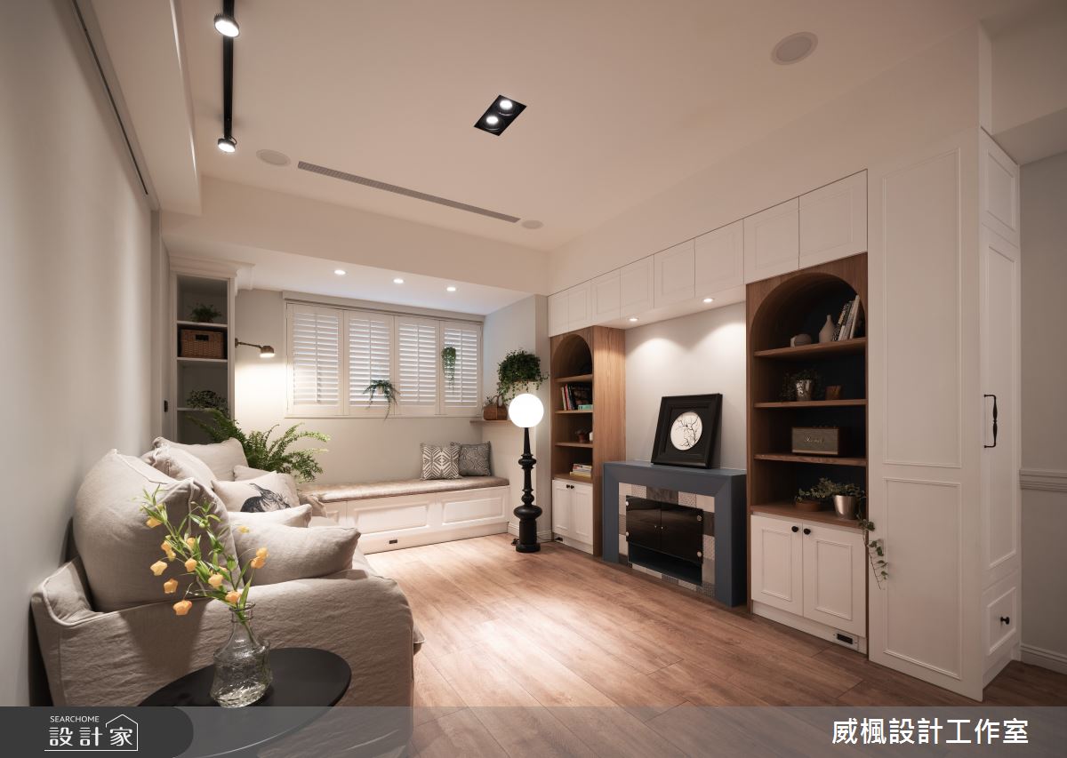 25坪老屋(16~30年)＿美式風客廳臥榻案例圖片＿威楓設計＿威楓_36 經典美式之3