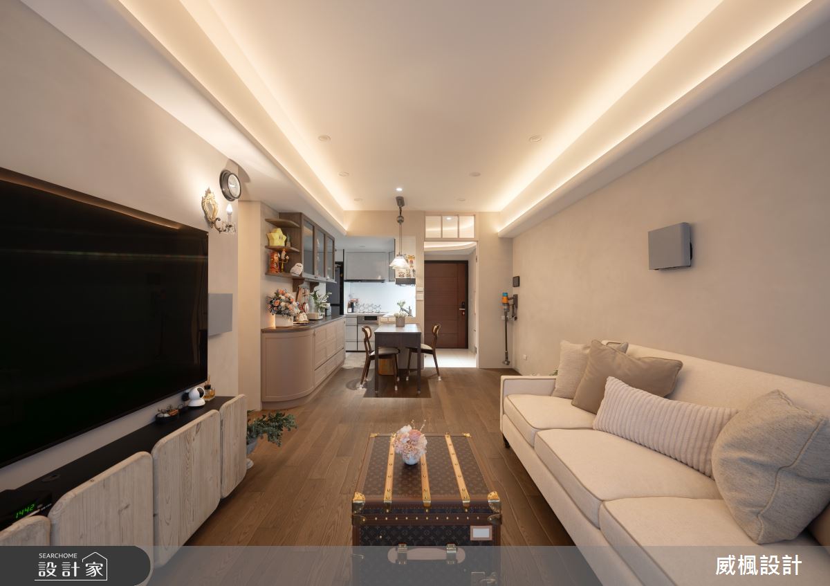 20坪新成屋(5年以下)＿現代鄉村風玄關客廳餐廳廚房案例圖片＿威楓設計＿威楓_42之7