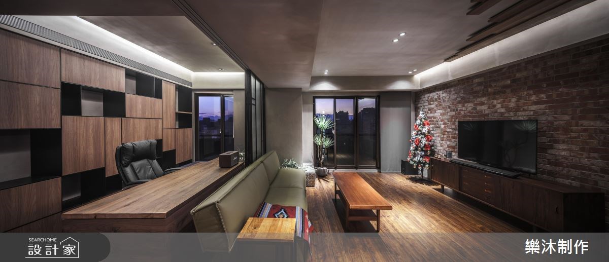 35坪新成屋(5年以下)＿北歐風客廳工作區案例圖片＿樂沐制作空間設計＿樂沐_08之5