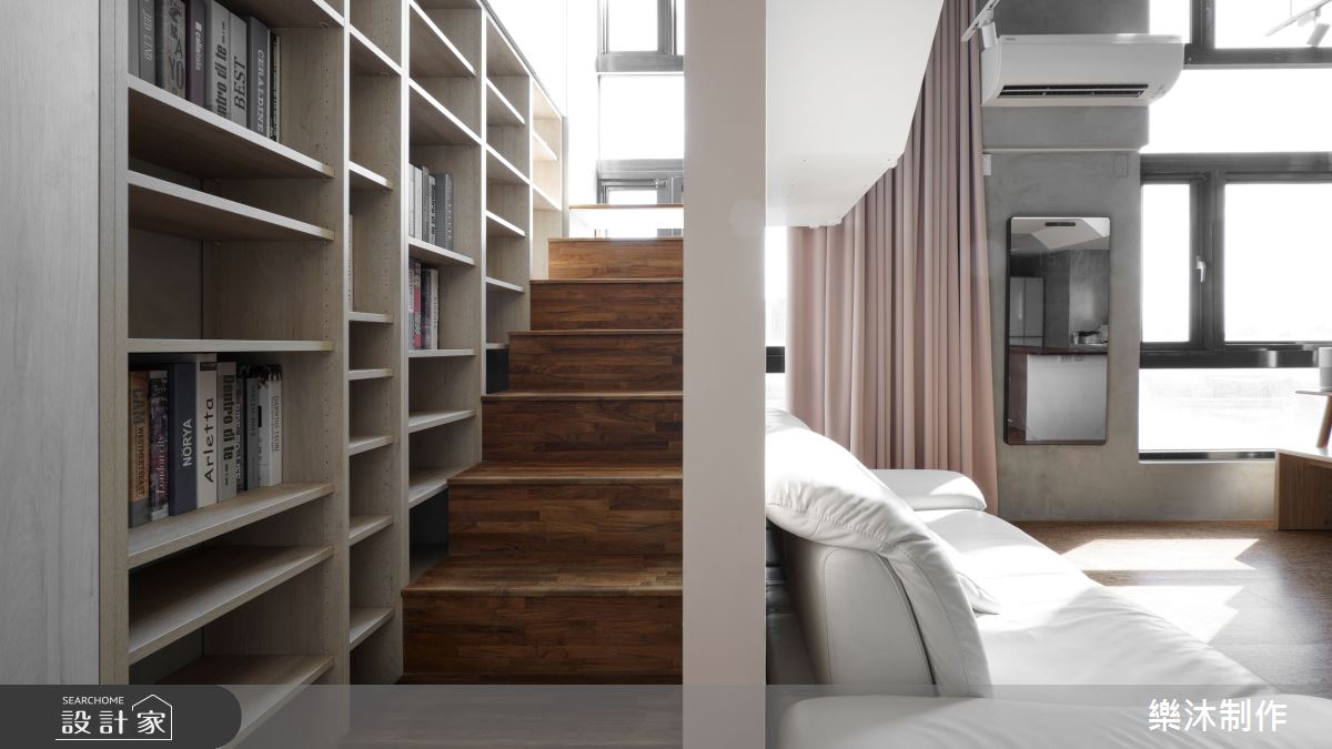 14坪中古屋(5~15年)＿現代風客廳樓梯案例圖片＿樂沐制作空間設計＿樂沐_37之9