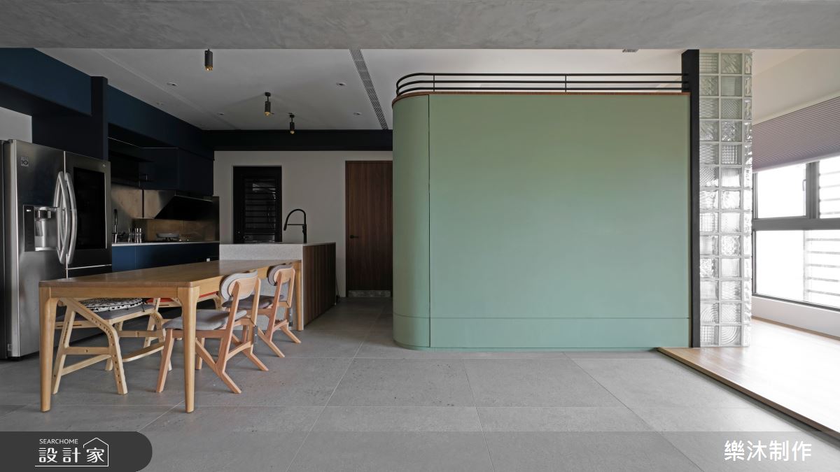 35坪毛胚屋＿簡約風客廳餐廳廚房中島案例圖片＿樂沐制作空間設計＿樂沐_45之2