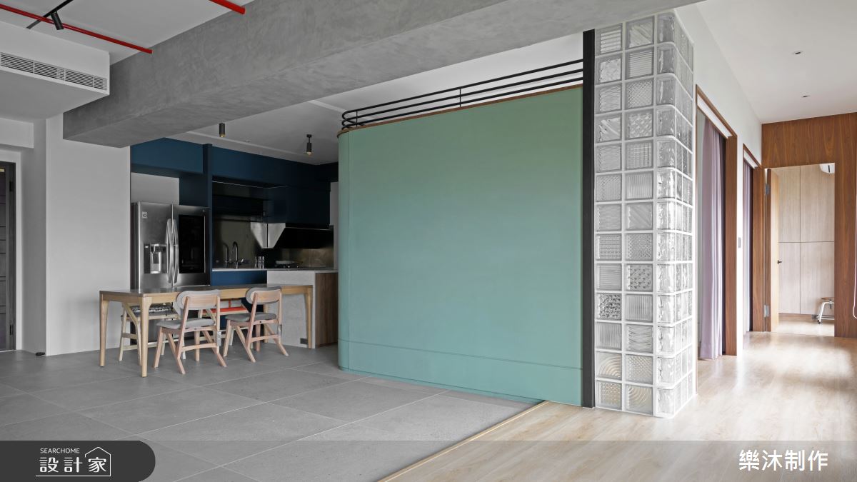 35坪毛胚屋＿簡約風客廳餐廳廚房走廊中島案例圖片＿樂沐制作空間設計＿樂沐_45之5