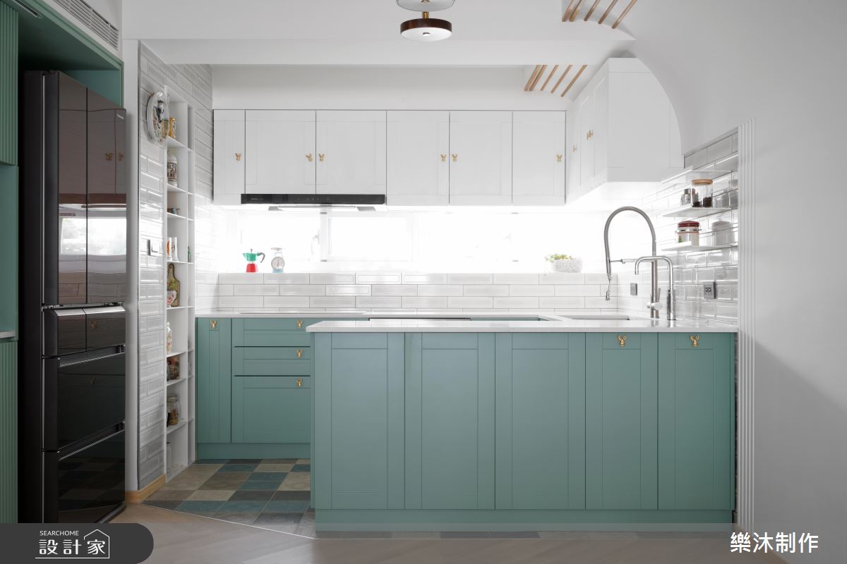 34坪老屋(31~40年)＿鄉村風廚房中島案例圖片＿樂沐制作空間設計＿樂沐_48之8