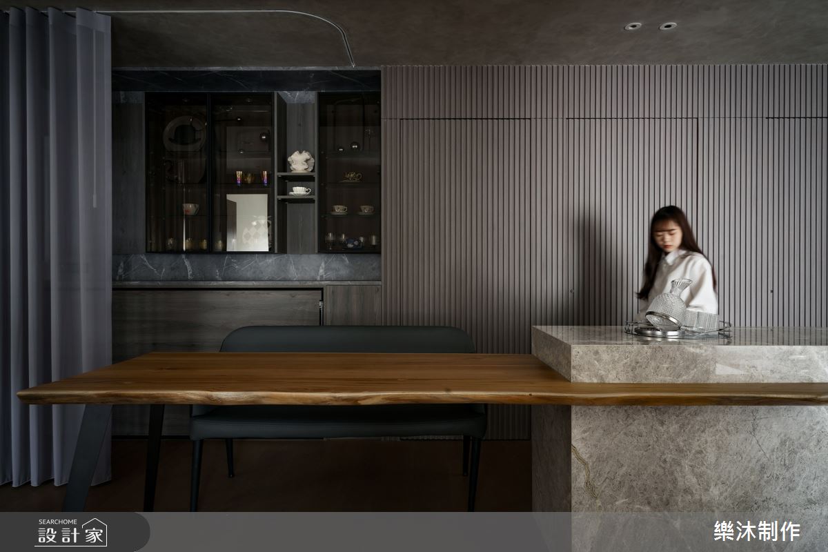 32坪新成屋(5年以下)＿現代風餐廳中島案例圖片＿樂沐制作空間設計＿樂沐_53之3