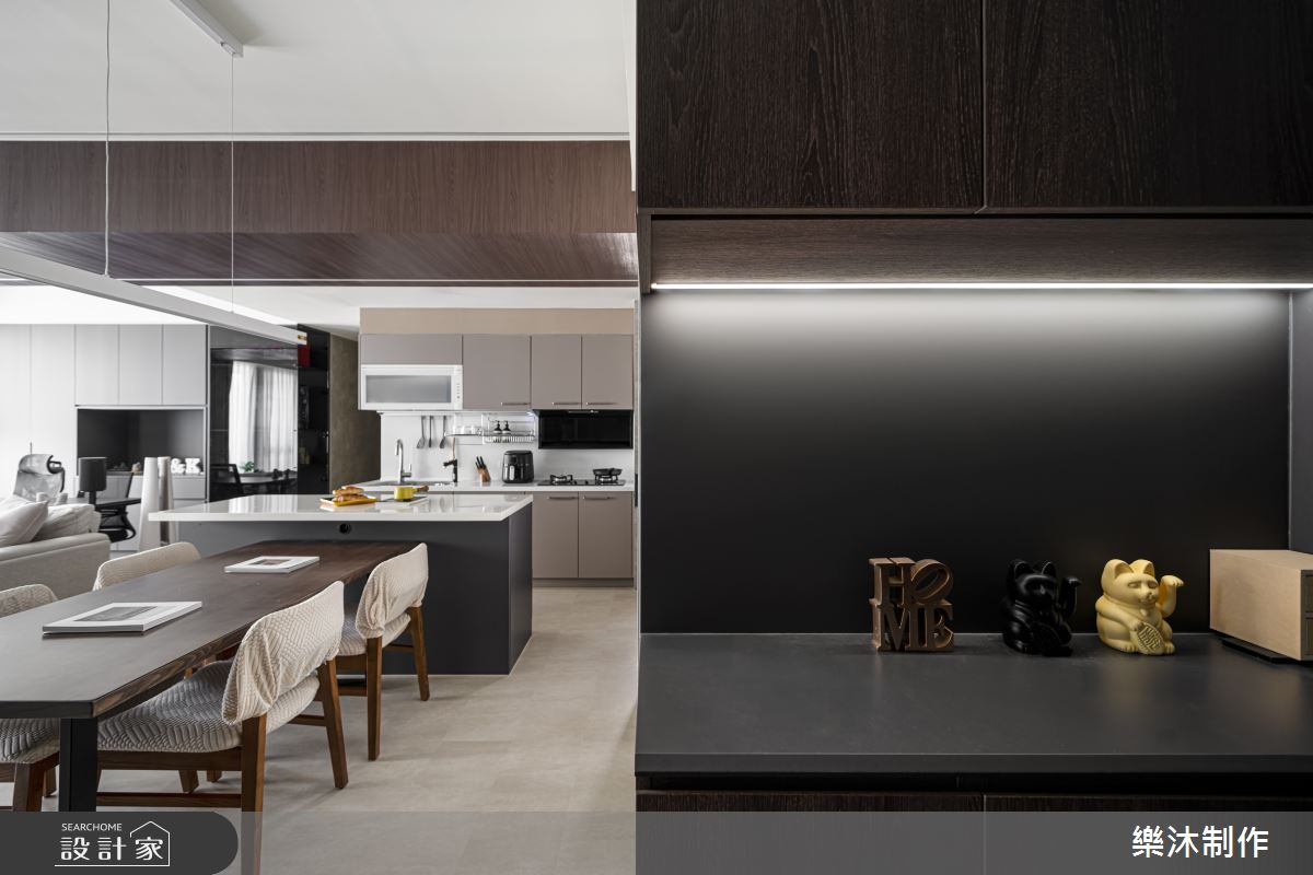 26坪新成屋(5年以下)＿現代風玄關餐廳廚房中島案例圖片＿樂沐制作空間設計＿樂沐_59之3