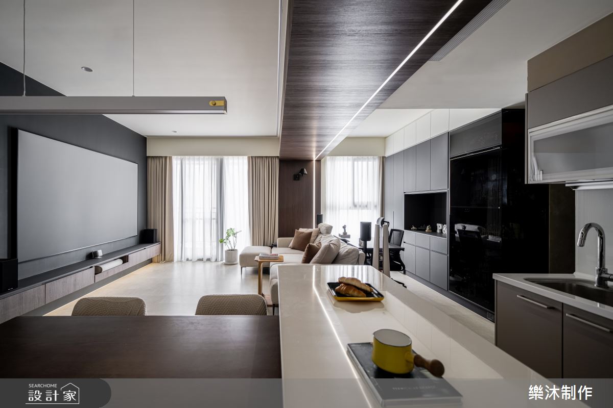 26坪新成屋(5年以下)＿現代風客廳餐廳廚房中島案例圖片＿樂沐制作空間設計＿樂沐_59之9