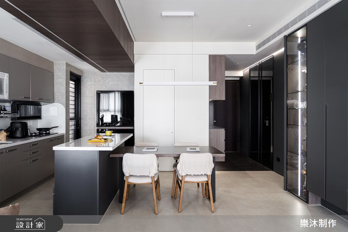 26坪新成屋(5年以下)＿現代風玄關餐廳廚房中島案例圖片＿樂沐制作空間設計＿樂沐_59之5