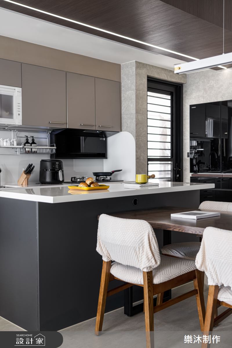 26坪新成屋(5年以下)＿現代風餐廳廚房中島案例圖片＿樂沐制作空間設計＿樂沐_59之6