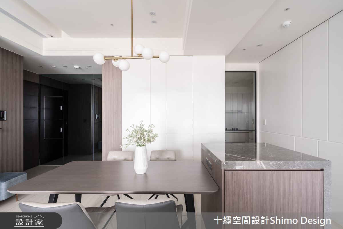 49坪新成屋(5年以下)＿現代風玄關餐廳中島案例圖片＿十纆室內裝修設計有限公司＿十纆_靜謐之3