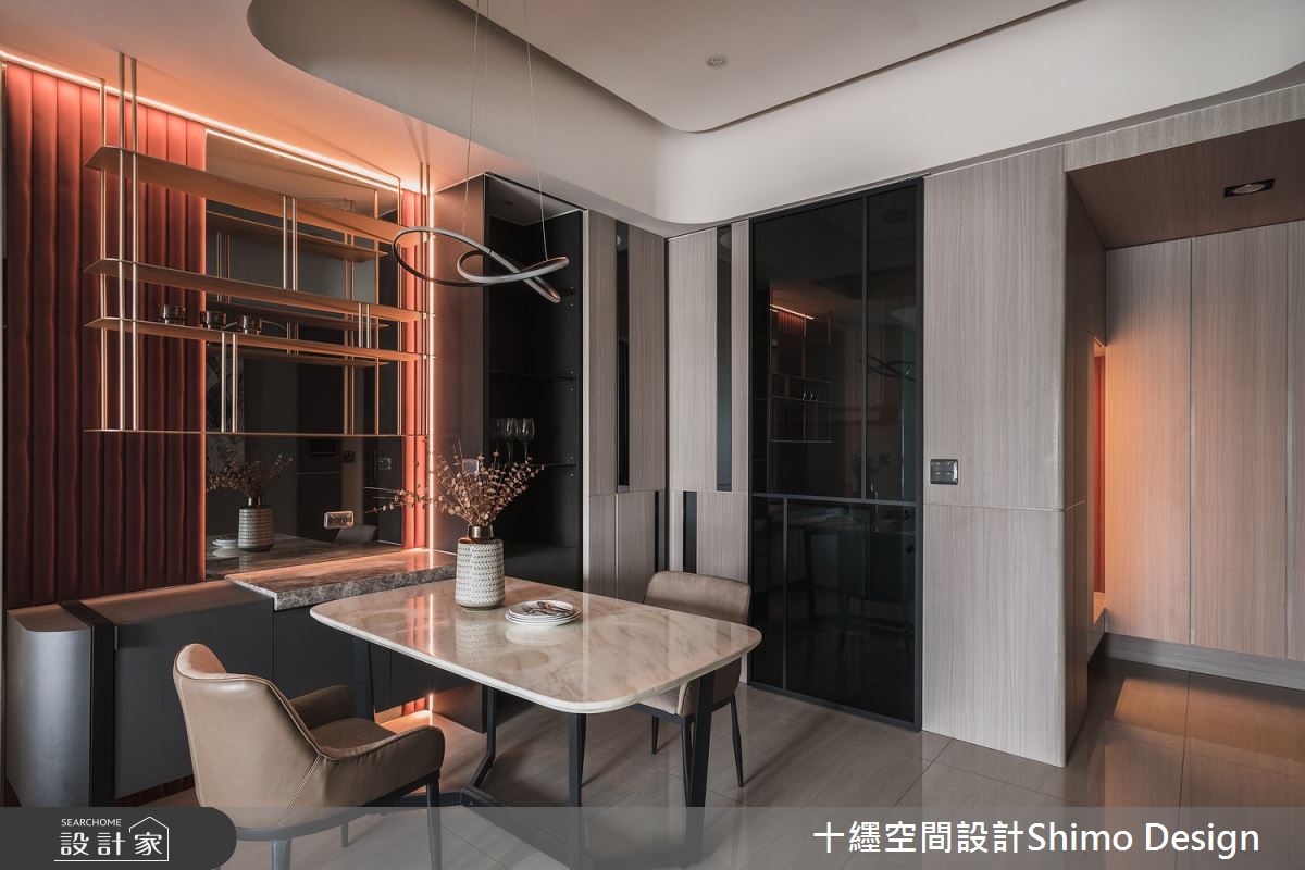 40坪新成屋(5年以下)＿現代奢華風玄關餐廳案例圖片＿十纆室內裝修設計有限公司＿十纆_暖色之2