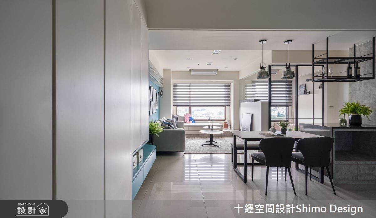 39坪新成屋(5年以下)＿混搭風客廳餐廳中島案例圖片＿十纆室內裝修設計有限公司＿十纆_藍與灰的日常散步之1