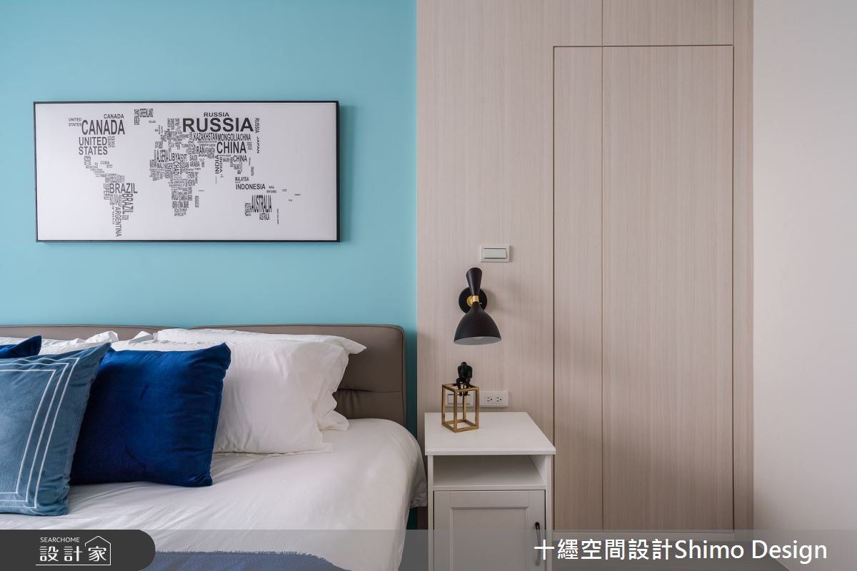 39坪新成屋(5年以下)＿混搭風臥室案例圖片＿十纆室內裝修設計有限公司＿十纆_藍與灰的日常散步之13