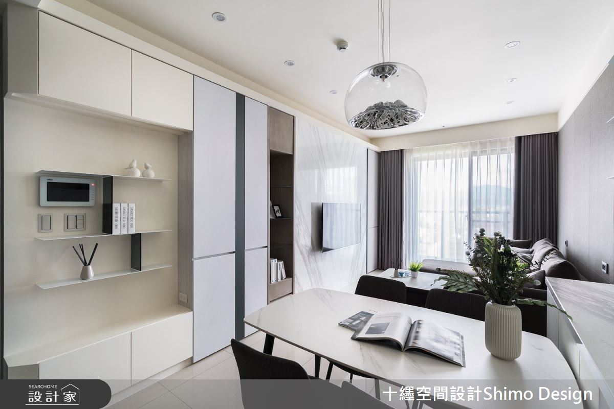 31坪新成屋(5年以下)＿混搭風客廳餐廳案例圖片＿十纆室內裝修設計有限公司＿十纆_嵌光石室之3
