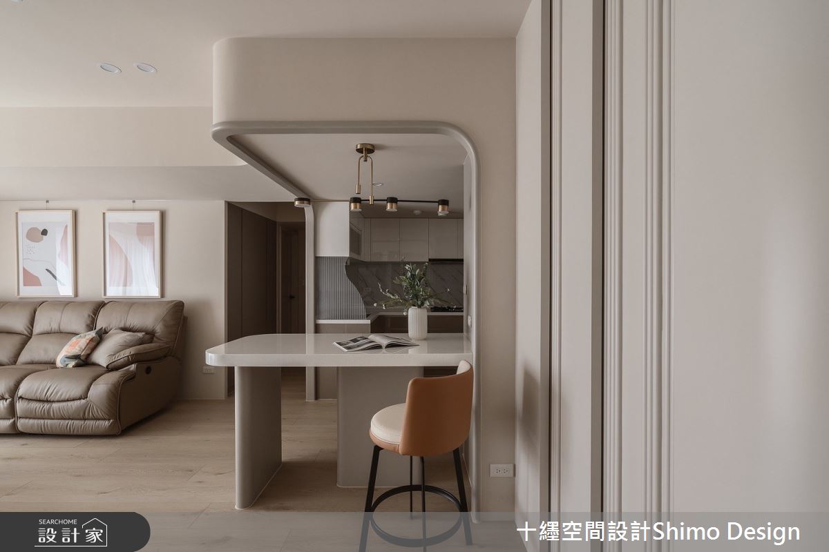 23坪老屋(16~30年)＿法式風客廳餐廳廚房吧檯中島案例圖片＿十纆室內裝修設計有限公司＿十纆_法式光語之12