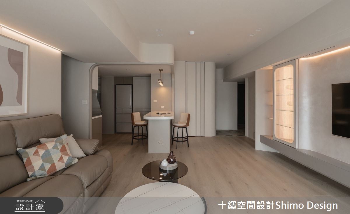 23坪老屋(16~30年)＿法式風客廳餐廳廚房吧檯中島案例圖片＿十纆室內裝修設計有限公司＿十纆_法式光語之16