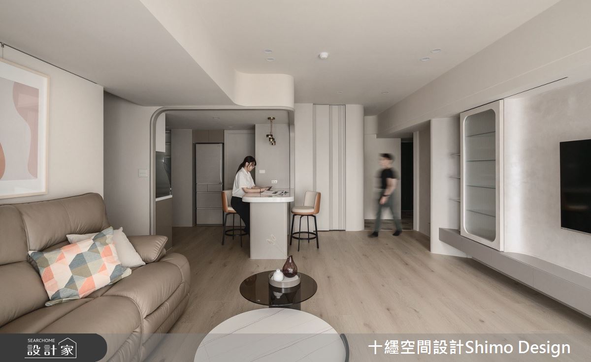 23坪老屋(16~30年)＿法式風客廳餐廳廚房吧檯中島案例圖片＿十纆室內裝修設計有限公司＿十纆_法式光語之17