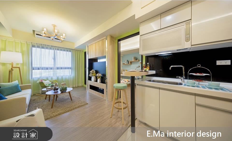 21坪新成屋(5年以下)＿北歐風客廳廚房案例圖片＿艾馬室內裝修設計＿艾馬_02之2