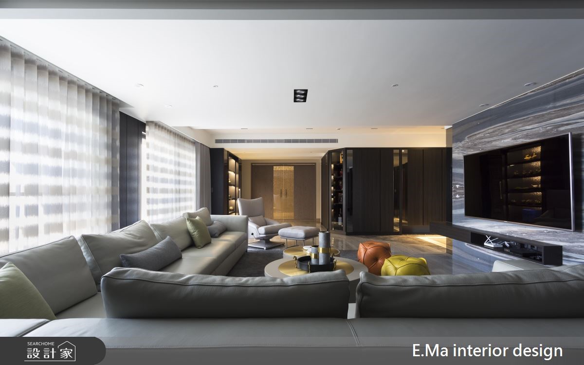 100坪新成屋(5年以下)＿奢華風客廳案例圖片＿艾馬室內裝修設計＿艾馬_19之3