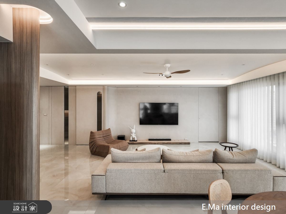 97坪新成屋(5年以下)＿侘寂風客廳案例圖片＿艾馬室內裝修設計＿艾馬_30之8