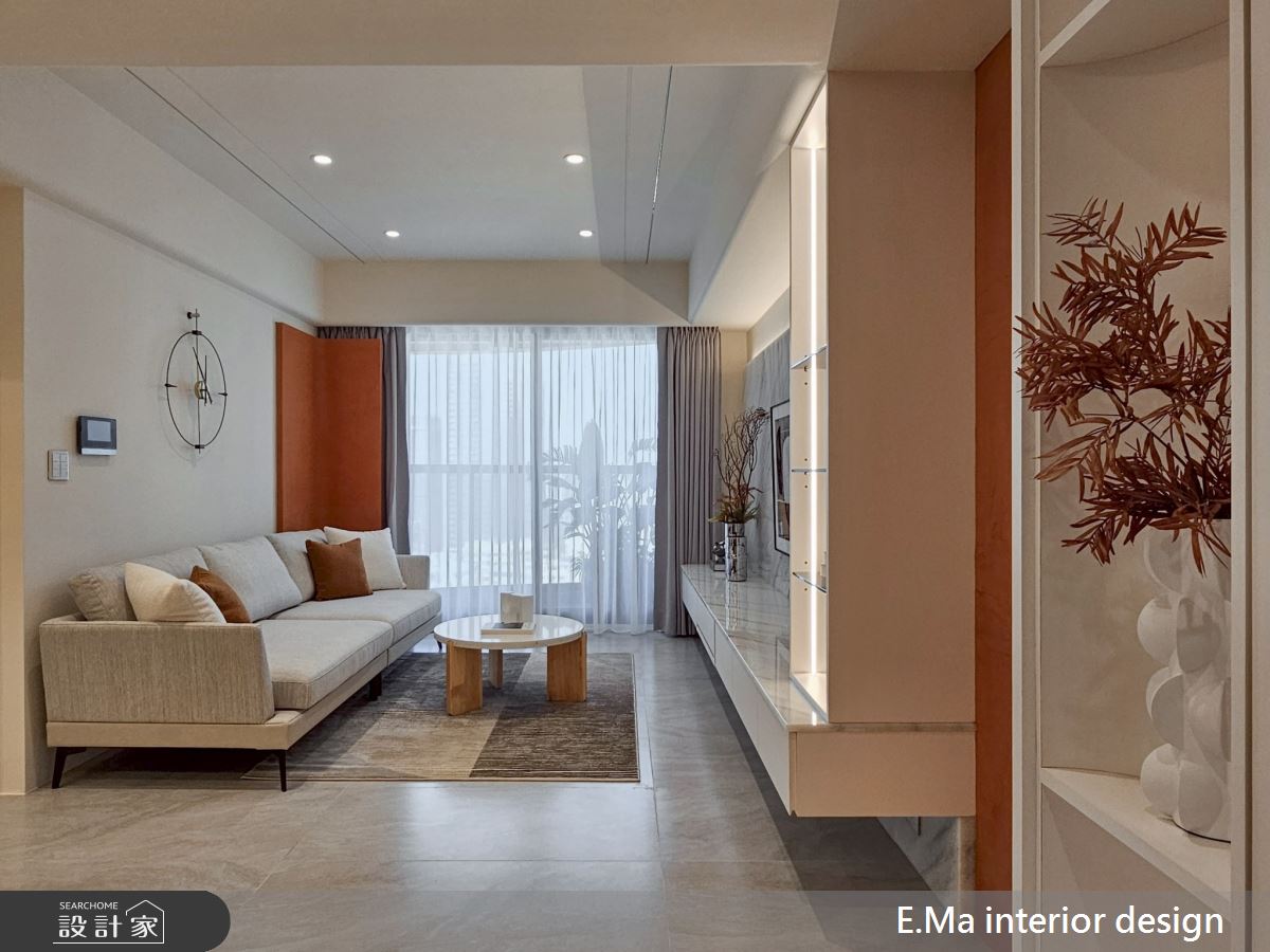 43坪新成屋(5年以下)＿輕莫蘭迪風客廳案例圖片＿艾馬室內裝修設計＿艾馬_31之6