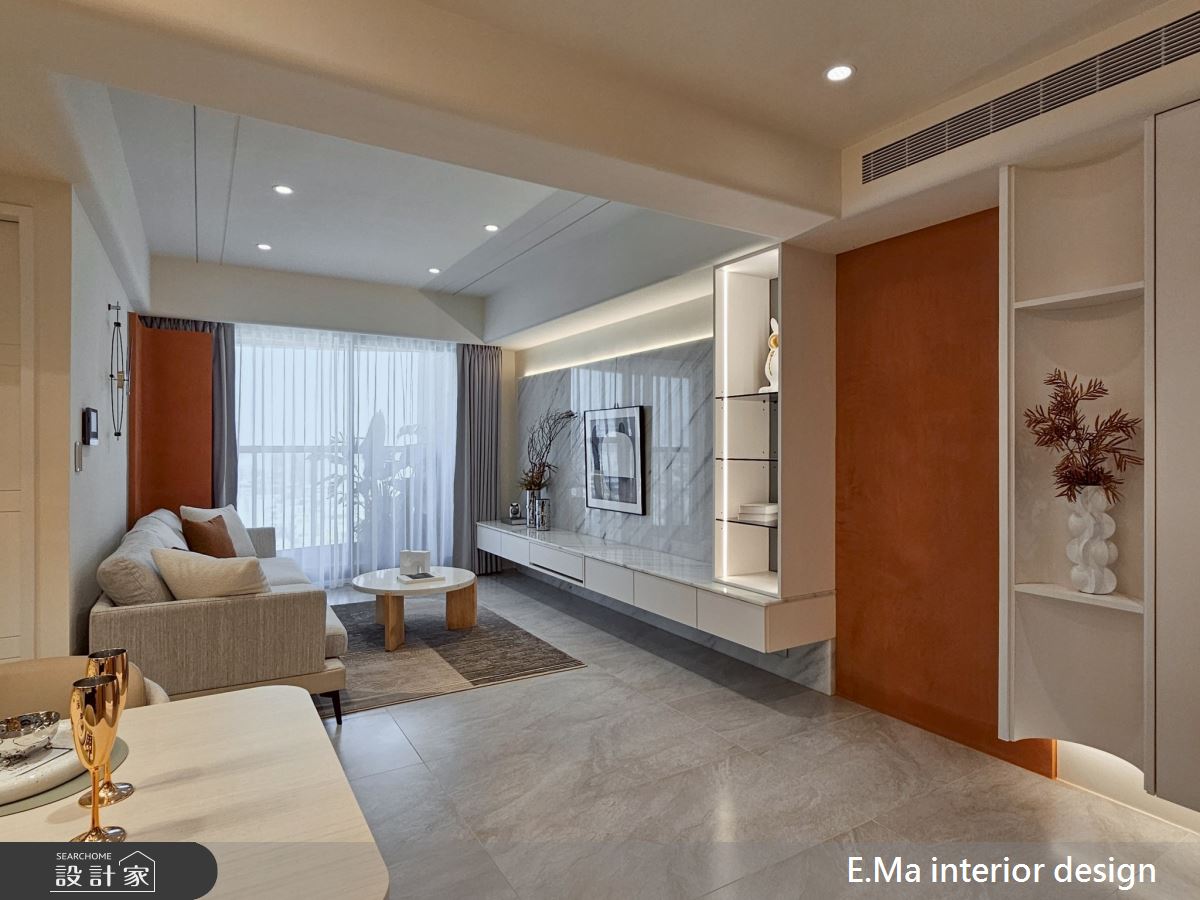 43坪新成屋(5年以下)＿輕莫蘭迪風客廳案例圖片＿艾馬室內裝修設計＿艾馬_31之9