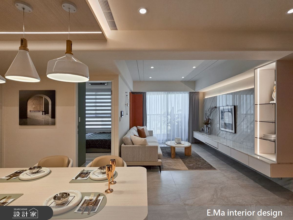 43坪新成屋(5年以下)＿輕莫蘭迪風客廳餐廳臥室案例圖片＿艾馬室內裝修設計＿艾馬_31之16