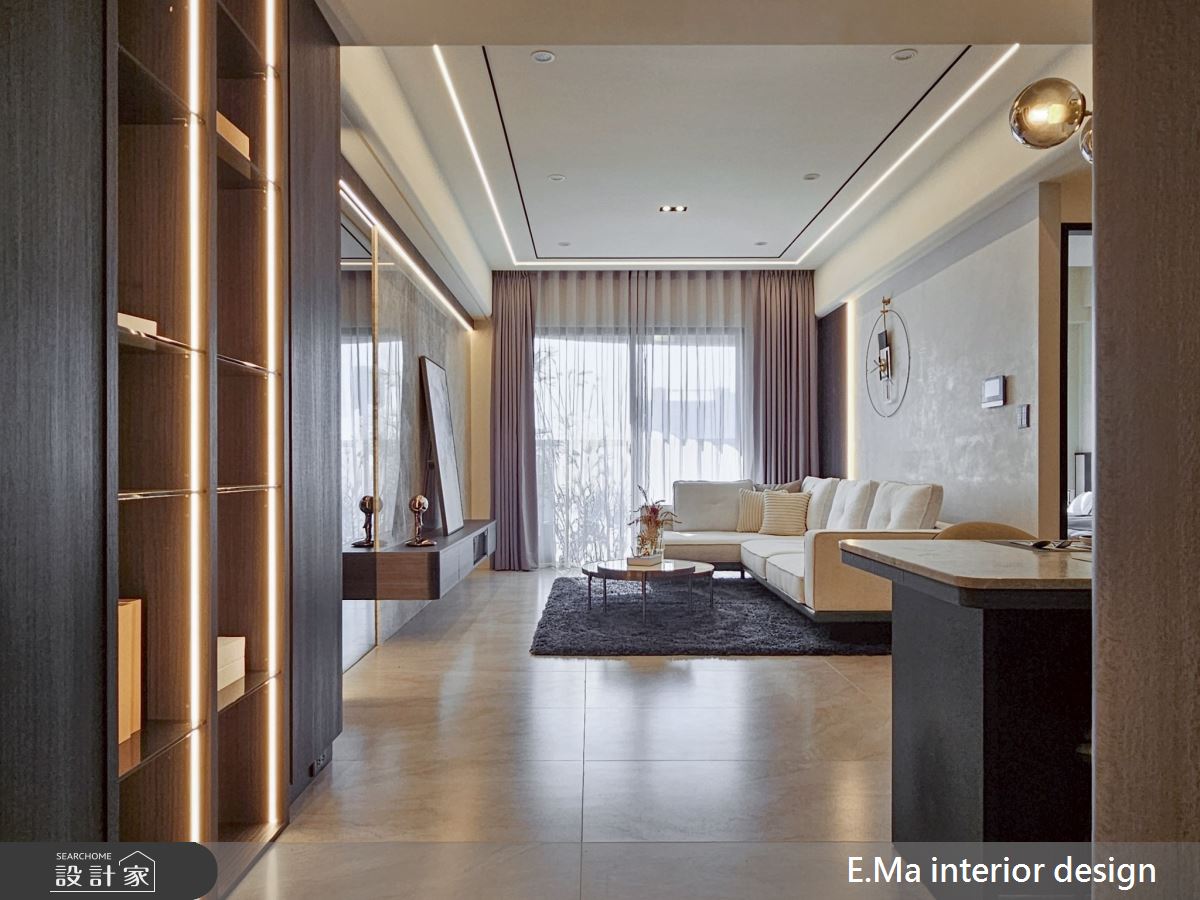 51坪新成屋(5年以下)＿極簡黑灰白風客廳餐廳案例圖片＿艾馬室內裝修設計＿艾馬_32之1